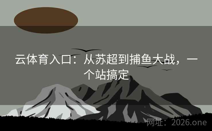 云体育入口:从苏超到捕鱼大战,一个站搞定